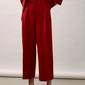 Massimo Dutti Red Wool Pants